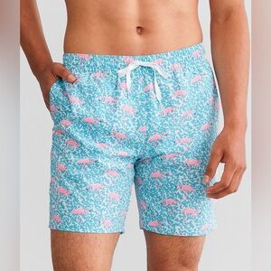 Men’s Chubbies The Domingos Are Flamingos Stretch Swim Trunks 7” Inseam Size XL